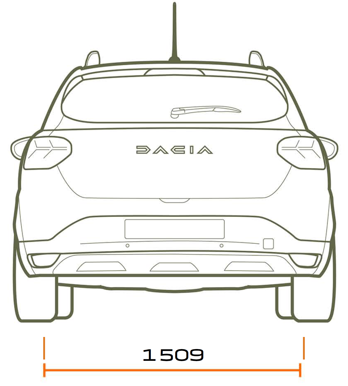 Vue arrière de la Dacia Sandero Stepway